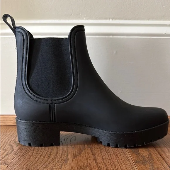 JEFFREY CAMPBELL Cloudy Black Matte Platform Chelsea Size 8US Waterproof Boots - Picture 6 of 11